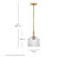 Petit luminaire suspendu Lisette avec verre nervuré-1249565255