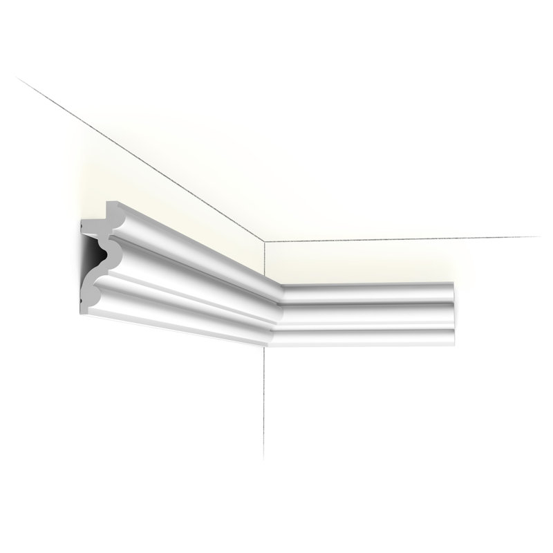 Polyuréthane haute densité, blanc apprêté H 3 1/4 po x l 78 po x P 1 3/8 po