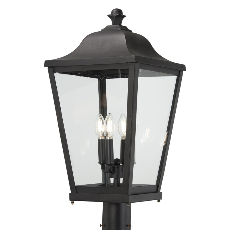 Tête de lanterne câblée noire Mastic, H 25,63 po x l 12 po x P 12 po