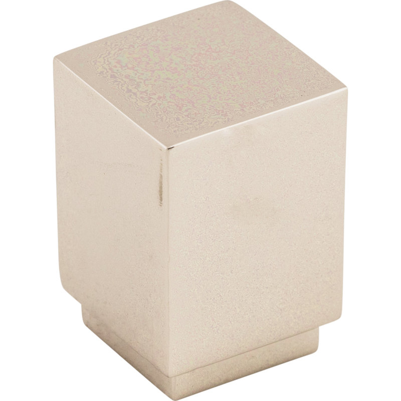 Linear 3/4" Length Square Knob, Polished Nickel