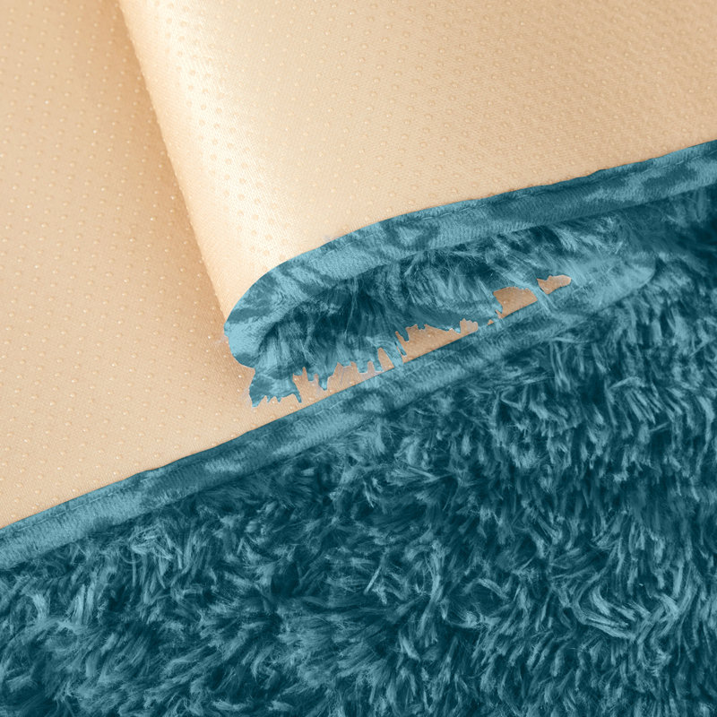 Soft Fluffy Living Room Large Area Rug, Rectangle 200 x 290 cm, Tye Dye Teal