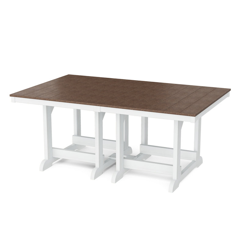 Table de salle à manger 44 "x 72" Heritage, Brun Tudor / blanc