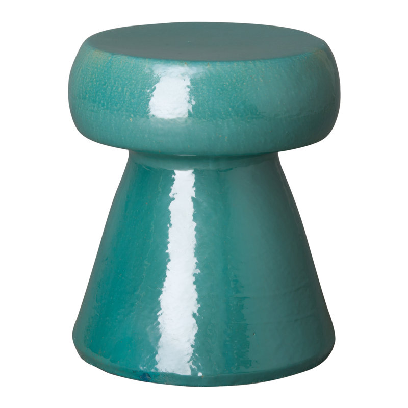 Tabouret de jardin rond en céramique l 18 po Portobello