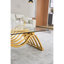 Table basse rectangulaire moderne en acier inoxydable de 47 po, table basse en verre trempé transparent, table centrale, pour le bureau personnel du salon, assemblage facile