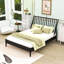 Lit plateforme en bambou avec tête de lit, lattes robustes et pieds centraux-461995758-461995752