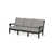 Coussin gris brume / structure noire