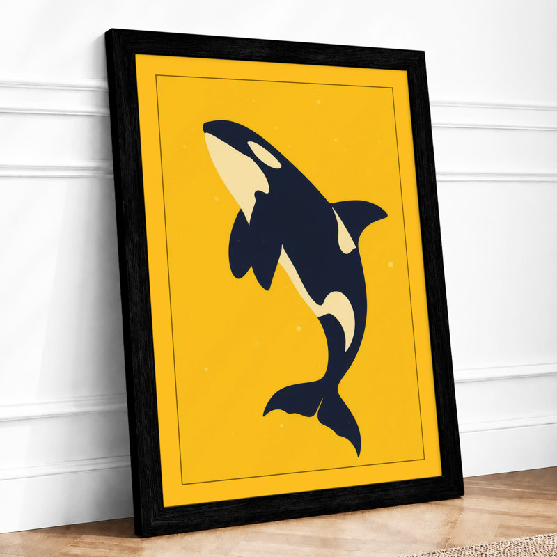 Leaping Orca Modern - Print, A2 - 59.4 x 42.0 cm, Black