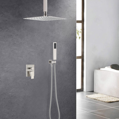 Complete Shower System with Rough-in Valve Bathroom Shower Faucet Set Rainfall Shower Systems