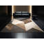 Tapis géométrique moderne lavable à la machine en brun - reliure noire-19915959