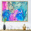Art abstrait liquide rose et mauve III - reproduction sur toile