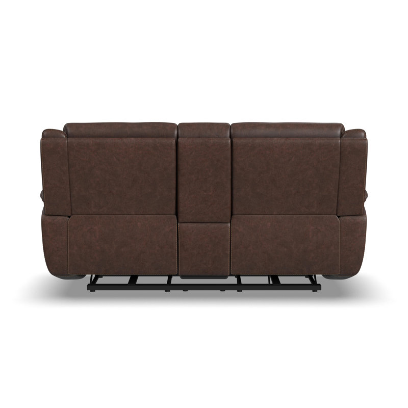Bryce Power Reclining Loveseat with Console and Power Headrest, Brown