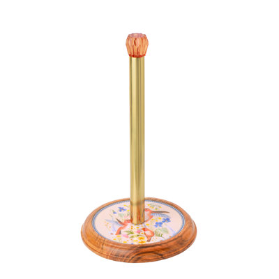Songbird Garden Enamel Paper Towel Holder