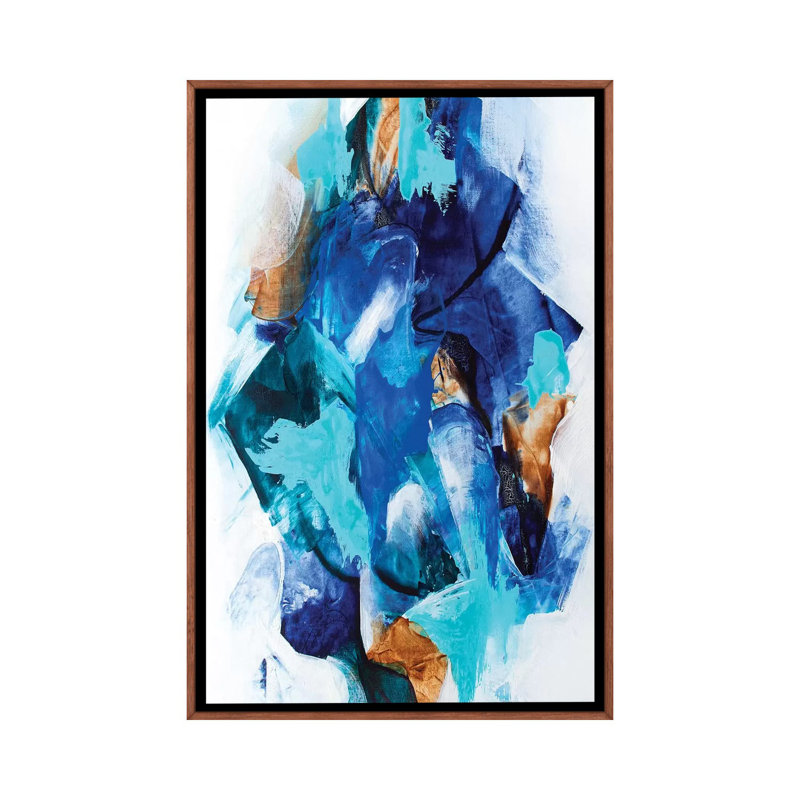 Synthesis - Print on Canvas, 66.04 cm H x 45.72 cm W, Classic Brown Wood Framed