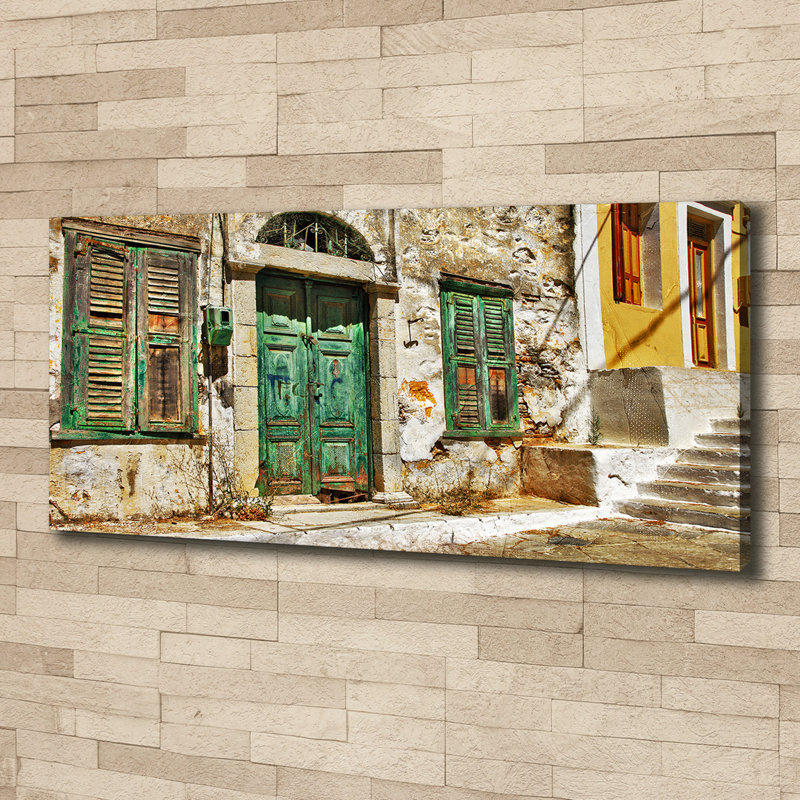 Greek Streets - Wrapped Canvas Print