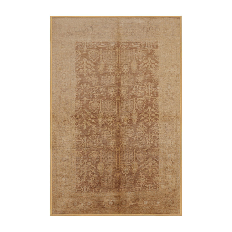 Tapis brun à motif oriental, Rectangle 8 pi x 12 pi