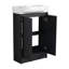Meuble-lavabo autoportant de 23 po avec lavabo et portes à fermeture douce-293774758