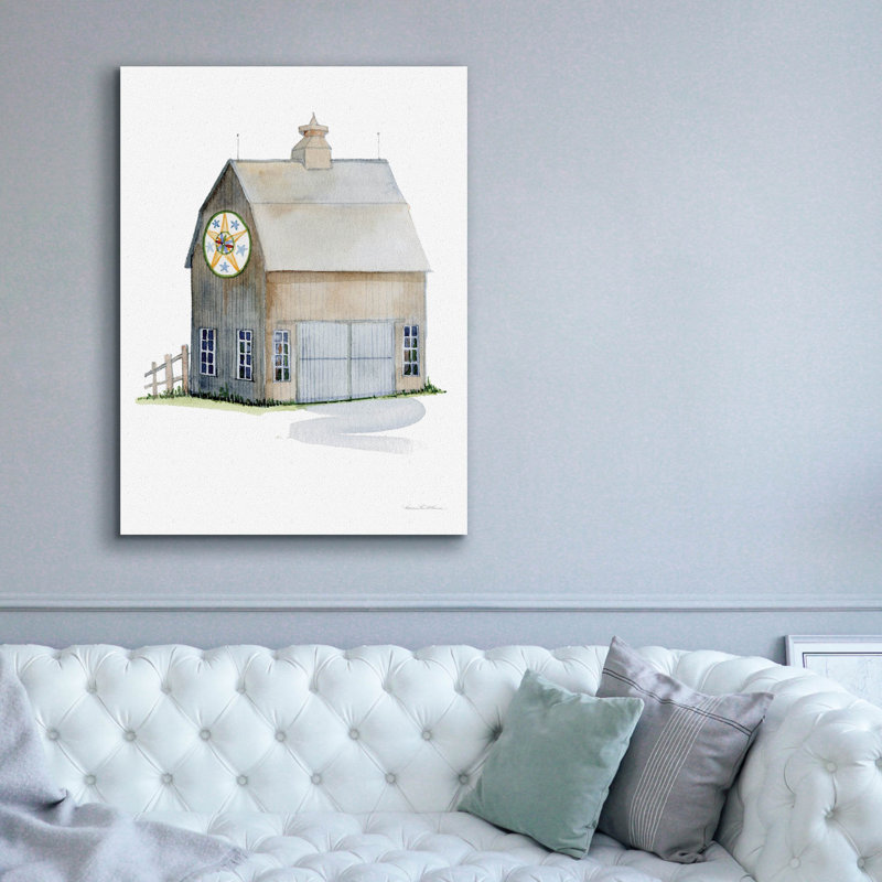 "Grange", "Life On The Farm Barn Element 4" par Kathleen Parr, art mural sur toile, 40 po x 54 po