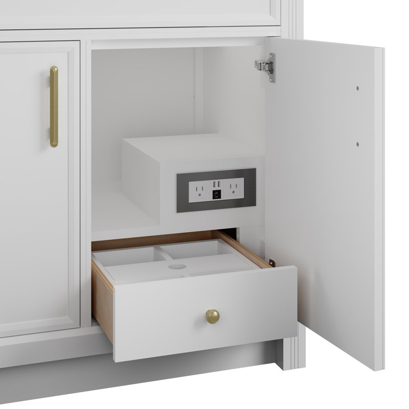 Bellshire Single Vanity, Bright White, 36", Ethereal Noctis Silestone