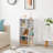 12-Cube Simple White Bookcase, Small Storage Cabinet with Open Shelves, Bookcase Set of 2-91084208