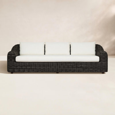 Azlynne 106" Teak Patio Sofa