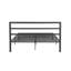 Structure de lit moderne en métal gris anthracite pour grand lit - construction, sommeil silencieux, assemblage facile, espace de rangement disponible, aucun sommier requis, convient à tous les types de matelas, limite de poids de 600 lb avec tête de lit