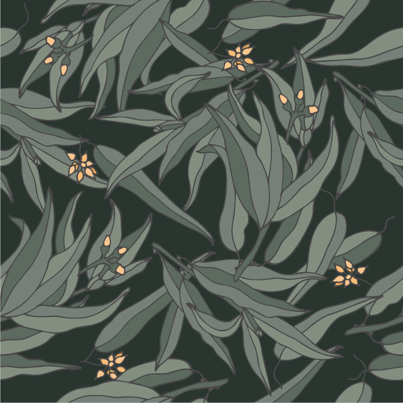 Floral Tile, 2.08' W x 10.42' L