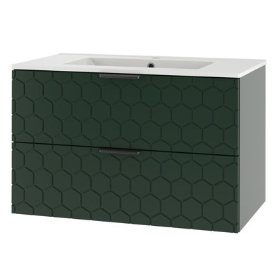 81mm Single Bathroom Vanity with Ceramic Basin