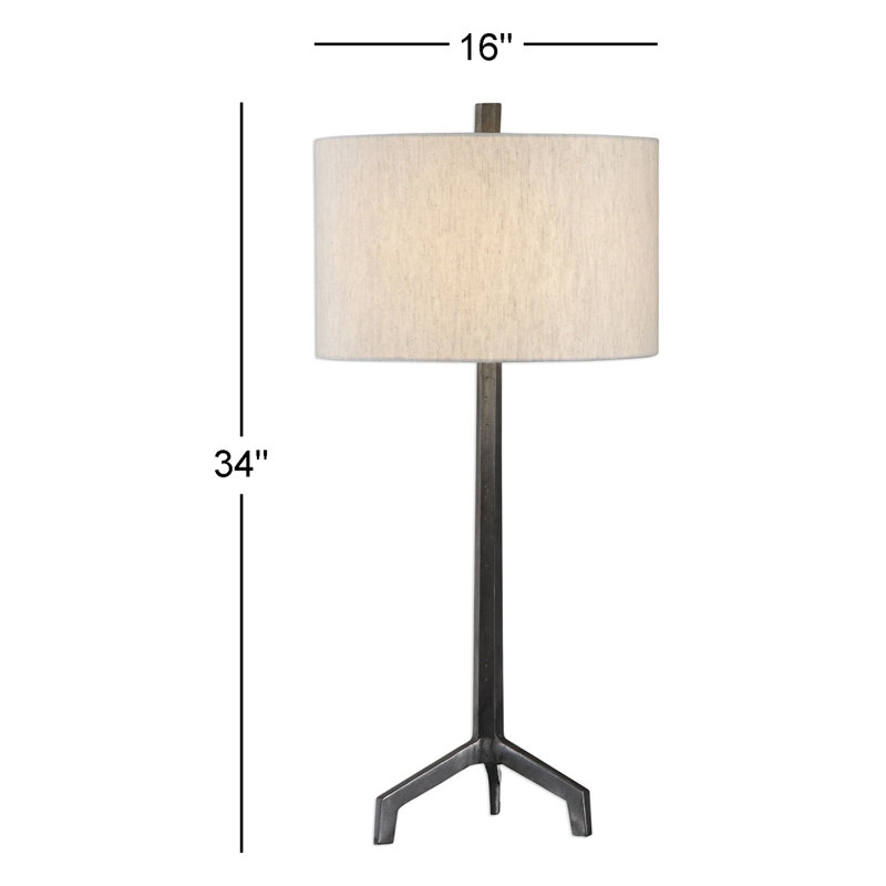 Lampe de table cylindrique en fonte 34 po Cyla