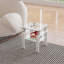 Table de bout moderne en verre trempé 1 pièce, table de bout, table carrée pour le salon
