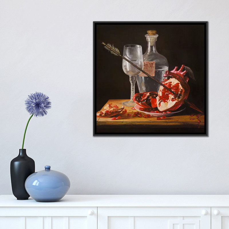 « love doucement tues i », impression sur toile, H 18 po x l 18 po x P 1,5 po, Toile avec cadre noir