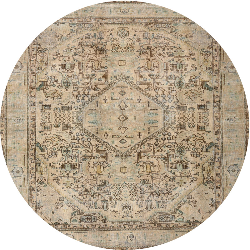 Markhi Oriental Indoor Rug, Round 8'