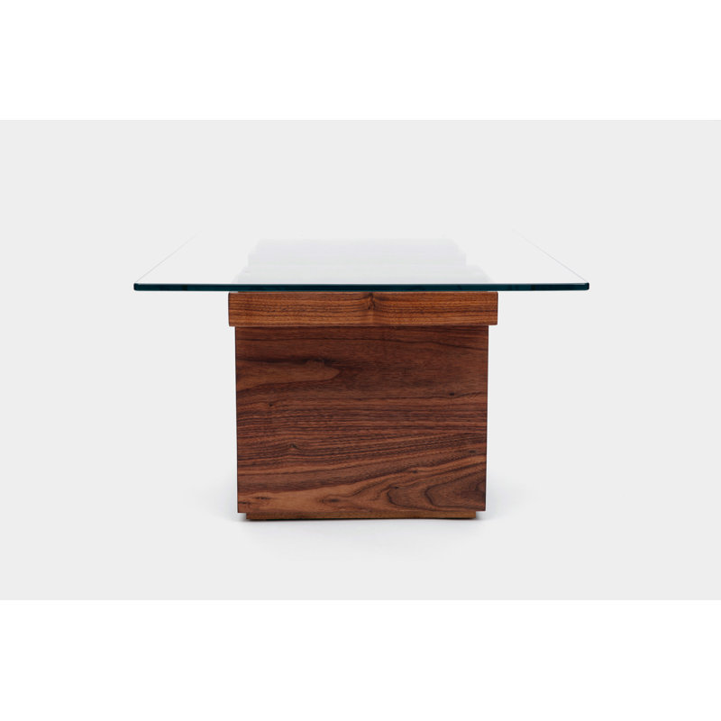 SQG Coffee Table, 14.5" H x 28" L x 28" W, Walnut
