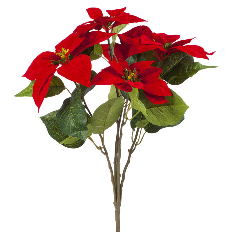 Faux Silk Poinsettia Arrangement