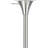 70" Nickel Torchiere Floor Lamp With White Frosted Glass Dome Shade