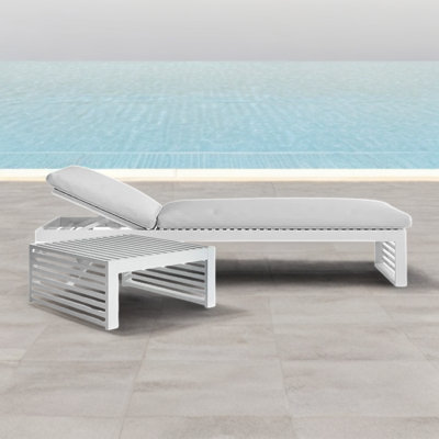 Chaise longue d'extérieur en alliage d'aluminium