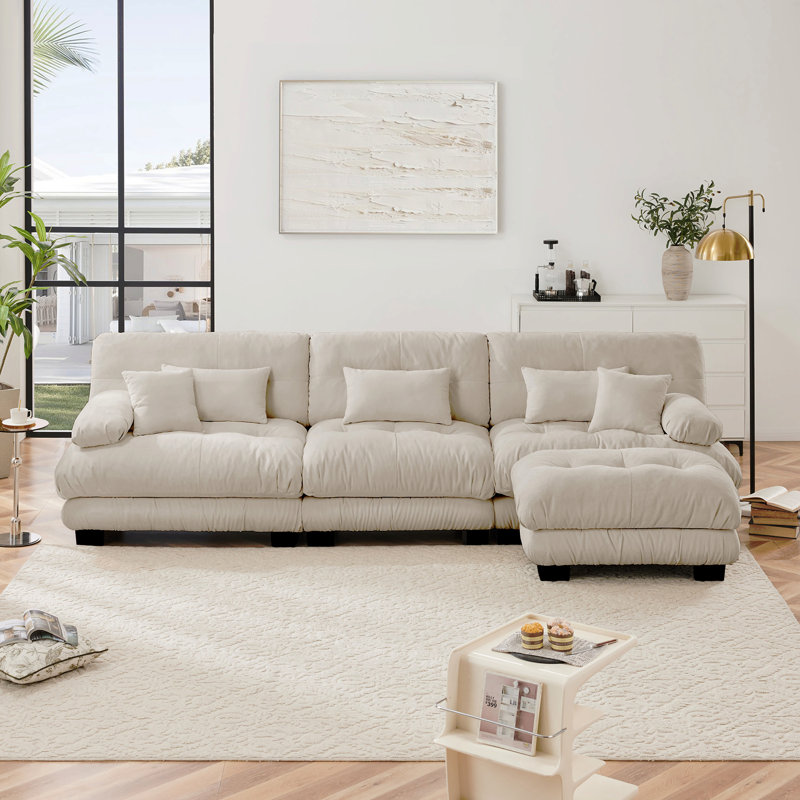 Canapé modulaire Luxury Luxury, Light Coffee Chenille