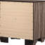 Table de chevet à 2 tiroirs au fini taupe délavé, forme rectangulaire, cadre, double tiroir pour les essentiels de chambre à coucher, 16,5 pouces de profondeur et 23,5 de largeur avec couleur, fabrication, grande capacité, 27