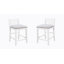 Ensemble de trois tables de salle à manger à hauteur de comptoir optimisée avec trois tablettes et deux chaises confortables pour une salle à manger confortable-598082385-598082384-598082391