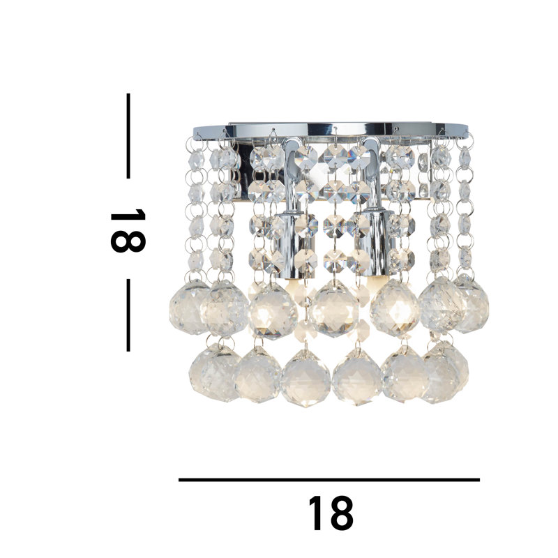Axl Flush Mounted Sconce, Chrome