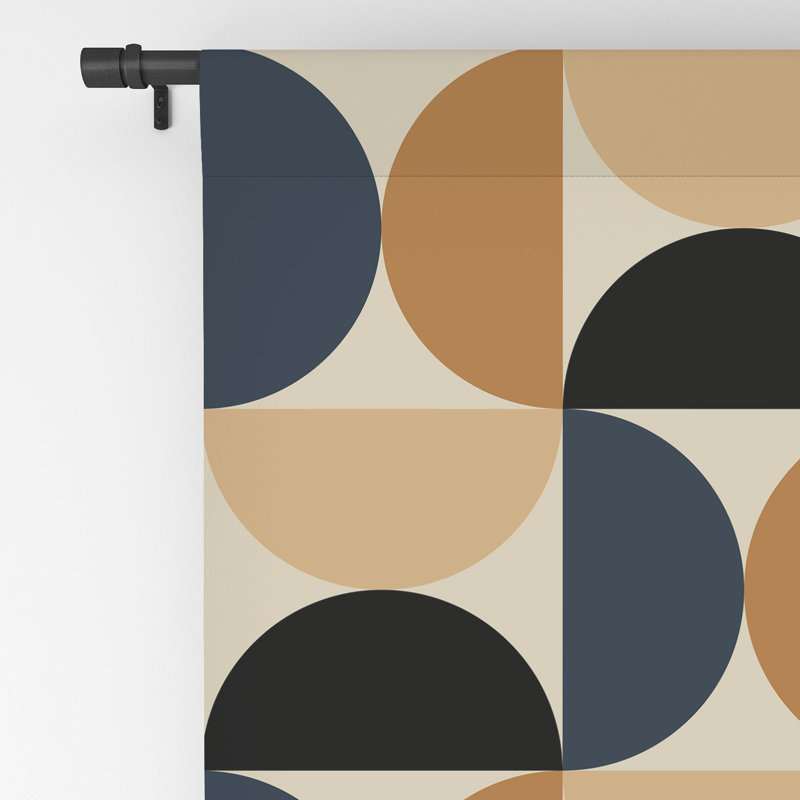 Colour Poems Bold Minimalism XII Blackout Window Curtian Set of 2, 50" W x 84" L