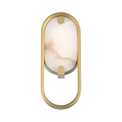 Noga, Wall Sconce , 11",Alabaster