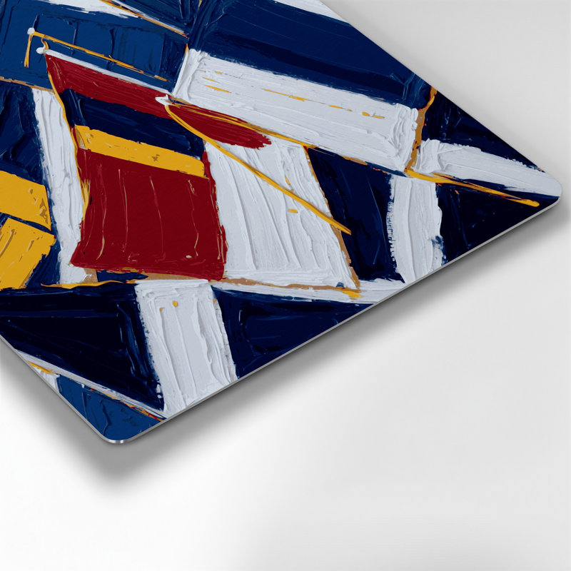 «Nautical Signal drapeaux», art mural en métal bleu