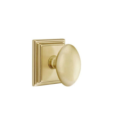 Ensemble de mortaise intérieure Emtek Passage avec rosette Wilshire et bouton d'œuf (droit)