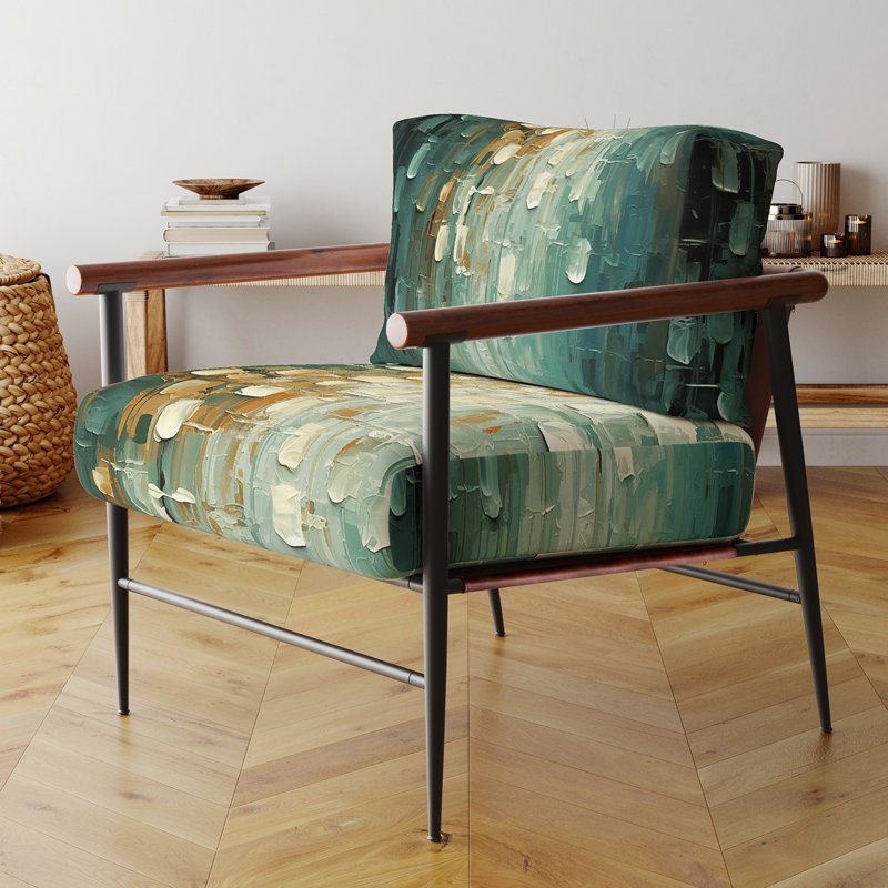 Fauteuil d'appoint rembourré abstrait Celebration Of Possiblity, Noir