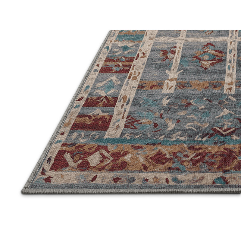 Tapis gris lavable à la machine, Tapis de couloir 2 pi x 5 pi