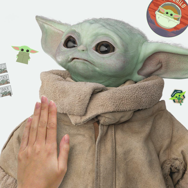 Décalcomanie murale adhésif et colle pour enfants The Mandalorian
