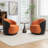 Stith Velvet Upholstered Swivel Barrel Chair-1880817590