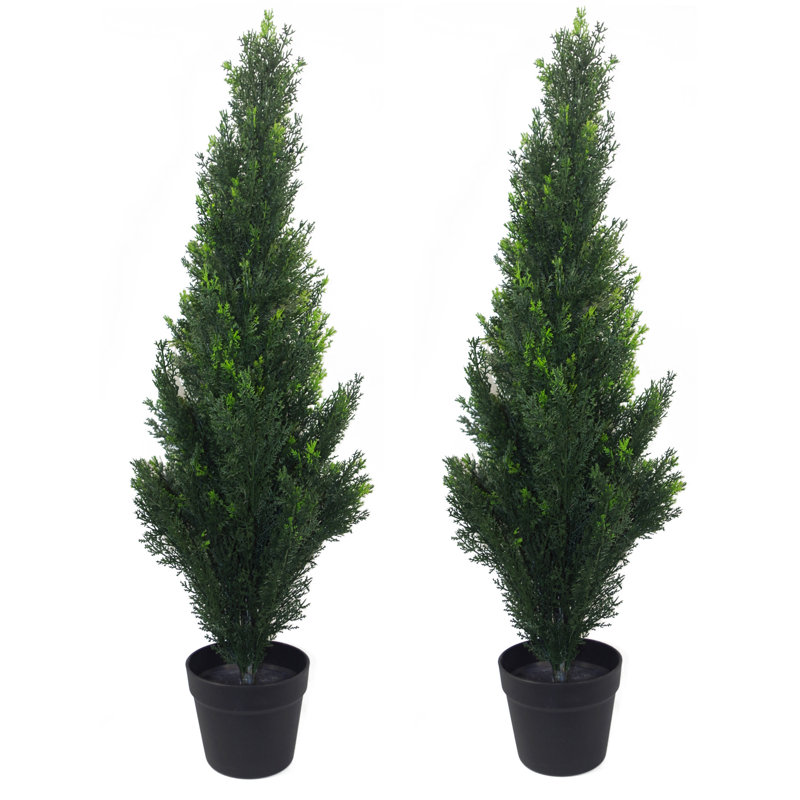 Annistyn Faux Cypress Tree in Pot, 90 cm x 25 cm