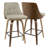 Archaimbaud 26" Fixed-Height Faux Leather Counter Stool with Square Footrest-1960604913