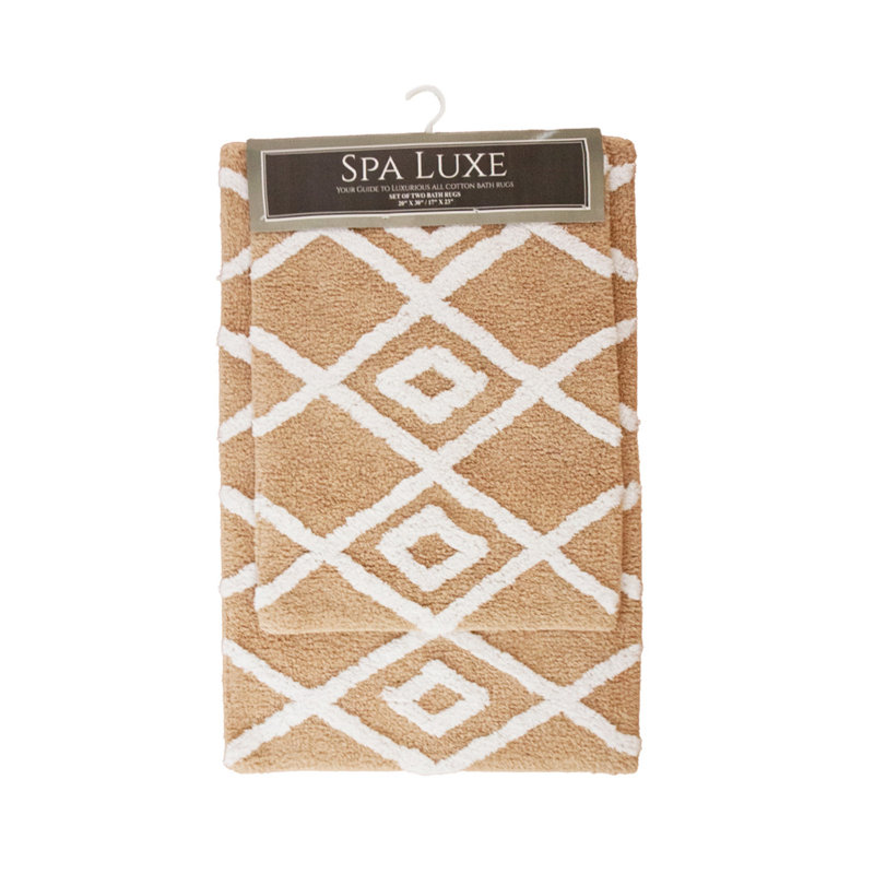 Jalien Cotton Bath Rug, Semolina